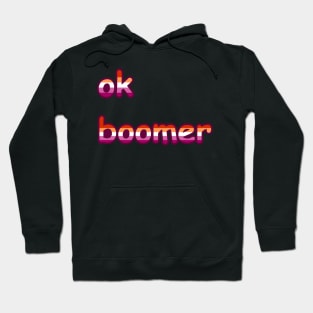 ok boomer: Lesbian Edition Hoodie